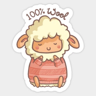 100% Wool Sticker